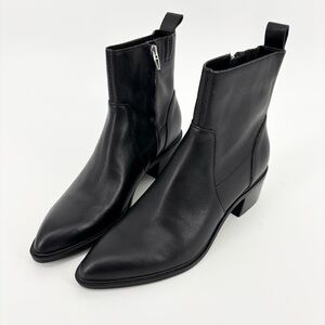 Dolce Vita Sleek Black Leather Booties